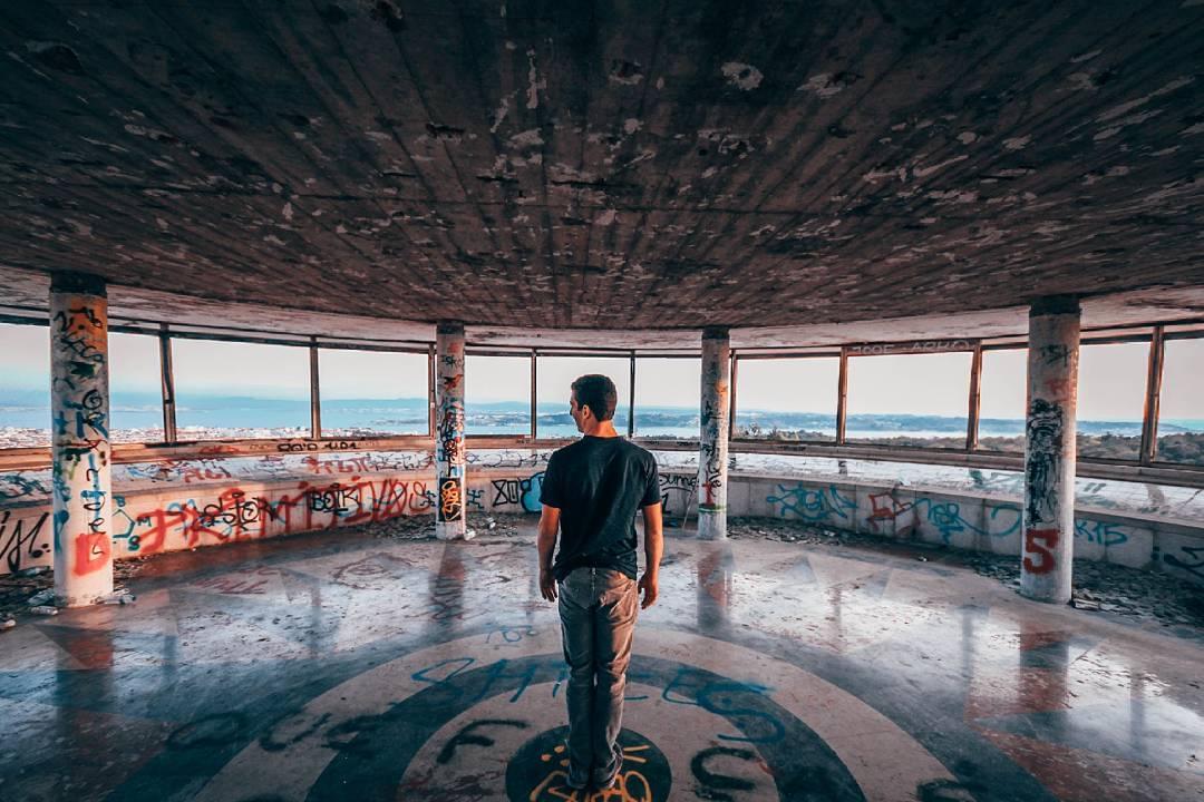 boy at the panoramic viewpoint of monsanto in lisbon
